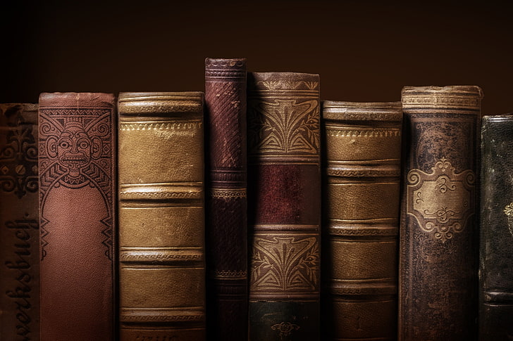 HD wallpaper: assorted-title books, old, tomes, library ...